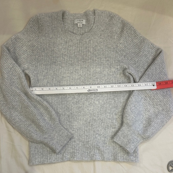 J. Crew Light Gray Ribbed Sweater - Picture 4 of 4